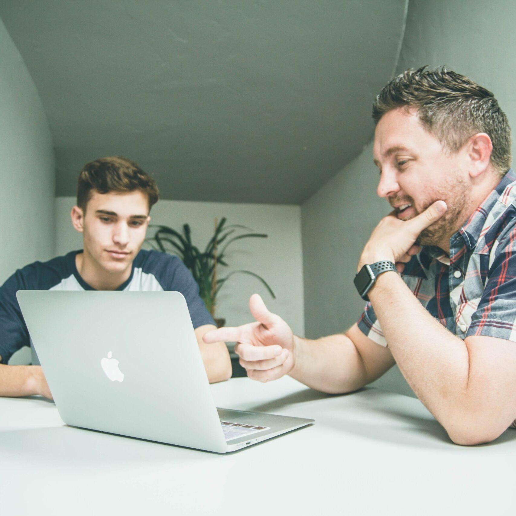 A professional mentor coaching their mentee